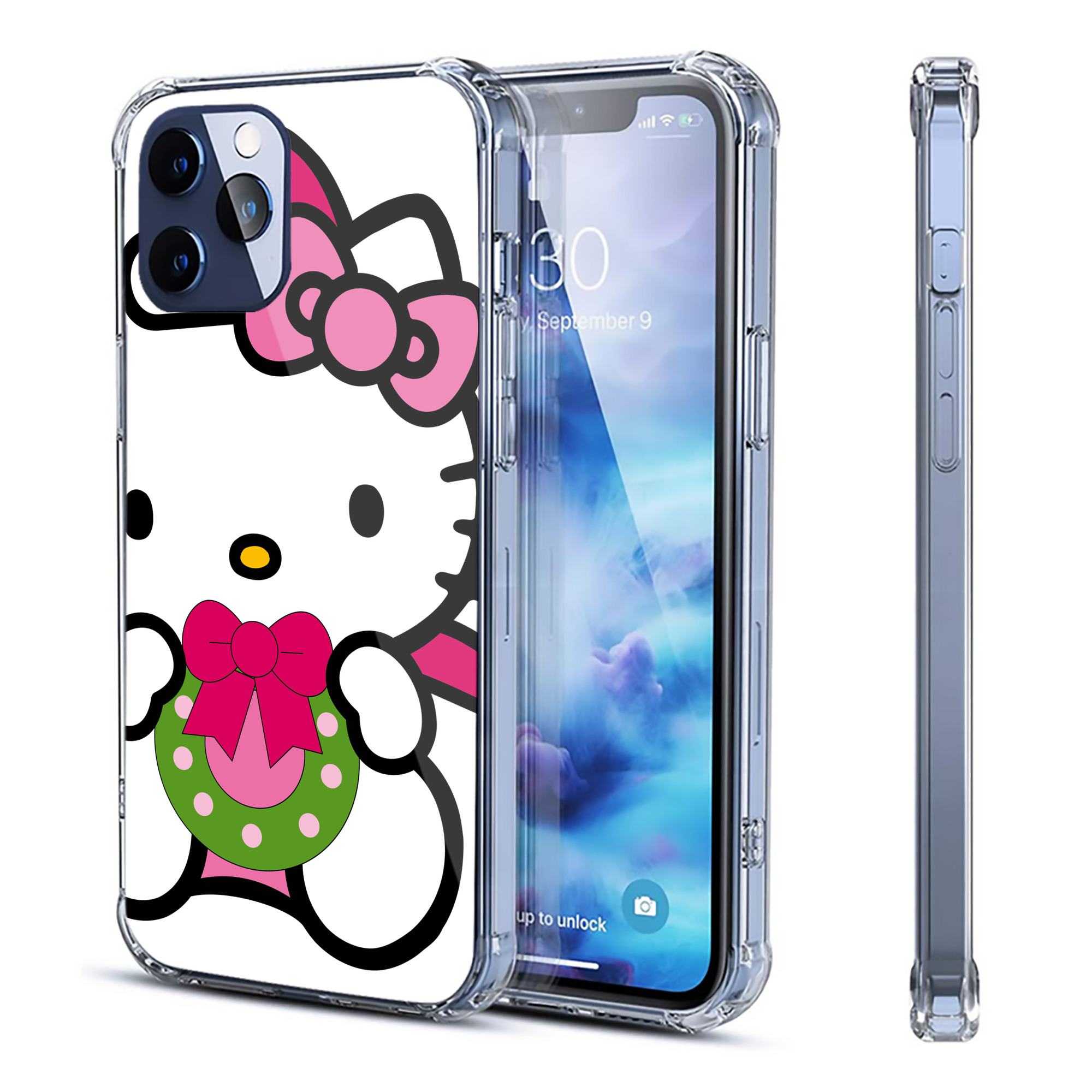 （画像用） Hello Kitty ハローキティ 【iPhone 12シリーズ対応】透明スマホケース（クリアソフトケース）